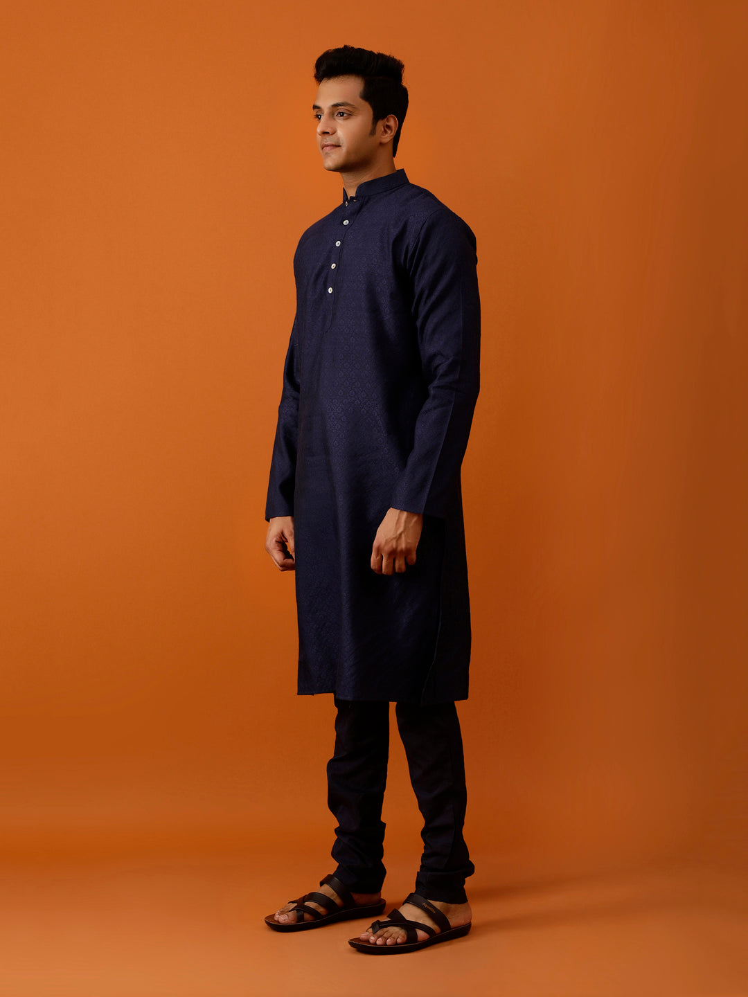 Long Kurta Chudidar Stylish Navy Blue