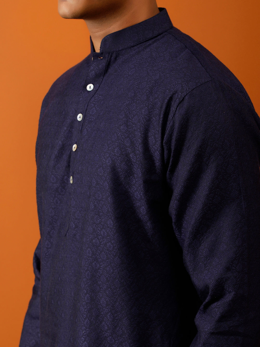 Long Kurta Chudidar Stylish Navy Blue