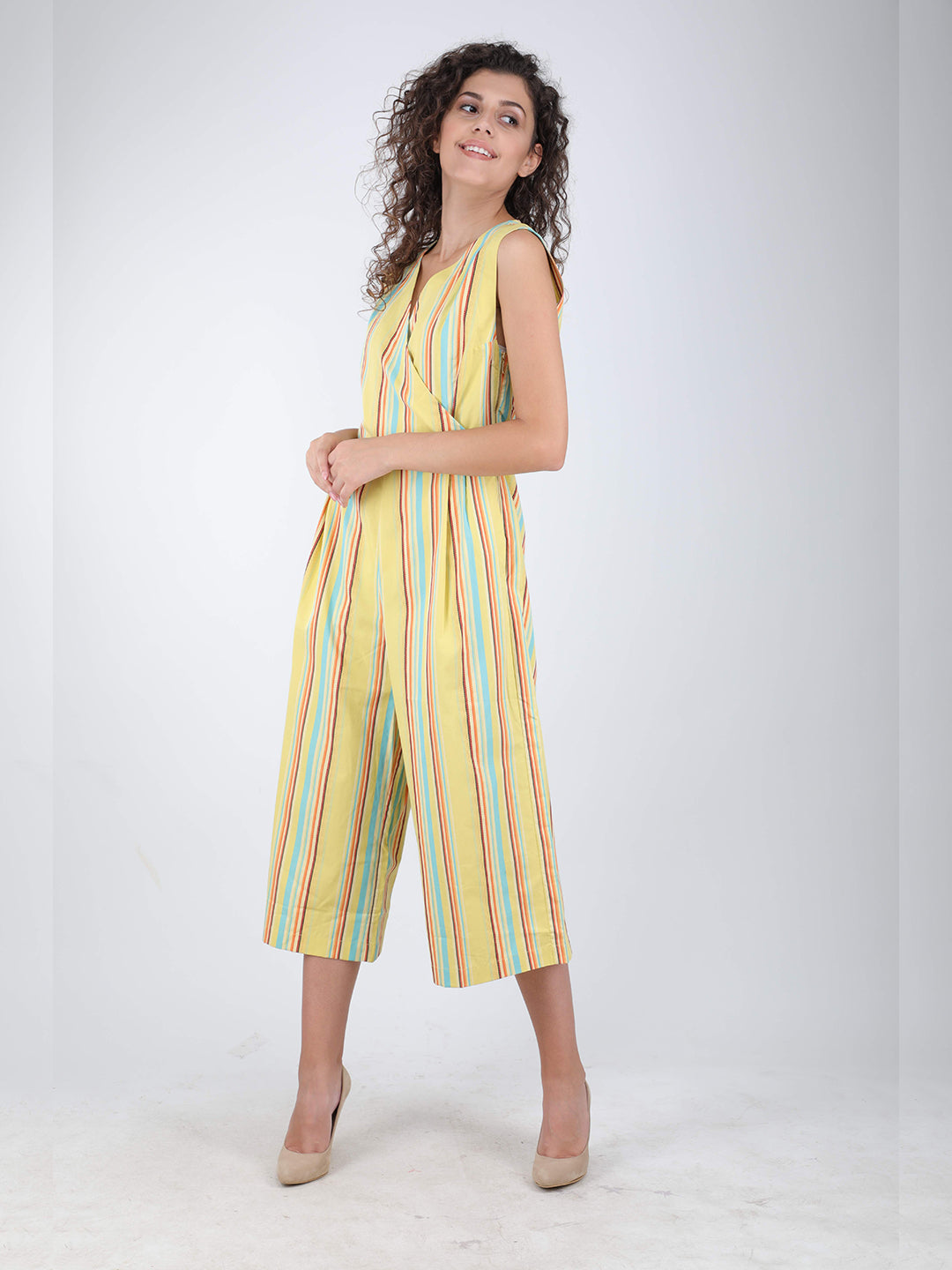 Lemon Zest Stripe Jumpsuit