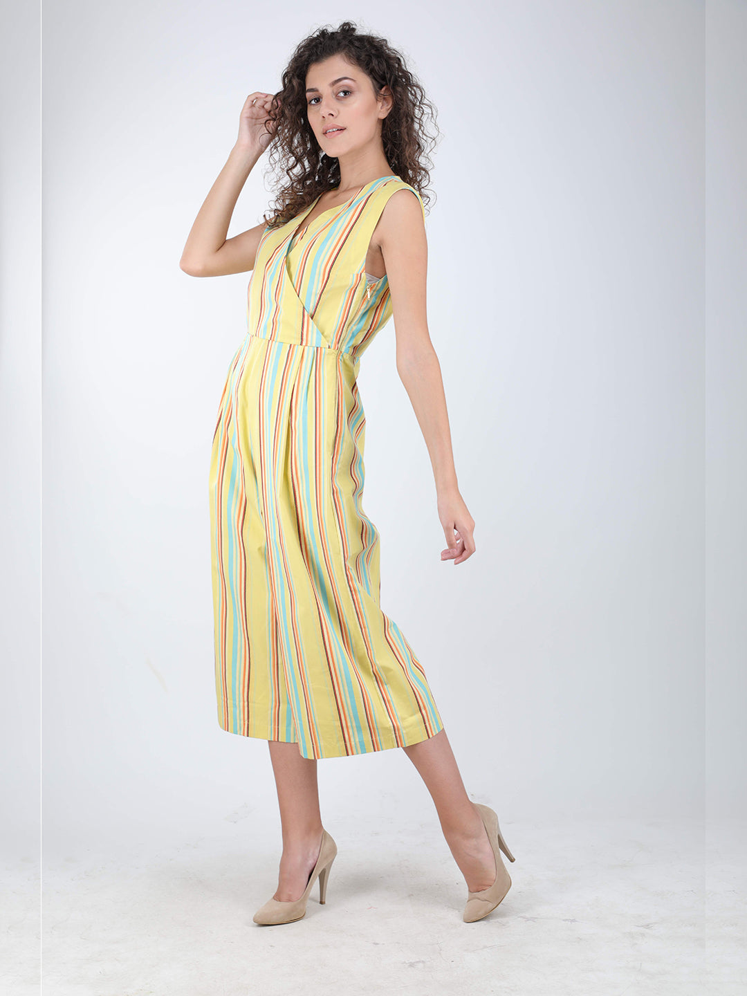 Lemon Zest Stripe Jumpsuit