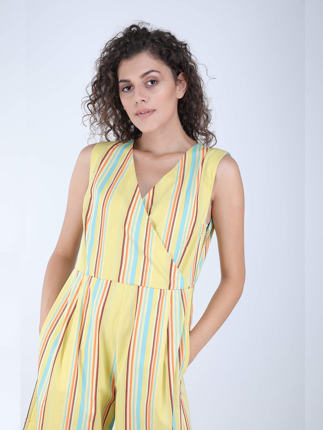 Lemon Zest Stripe Jumpsuit