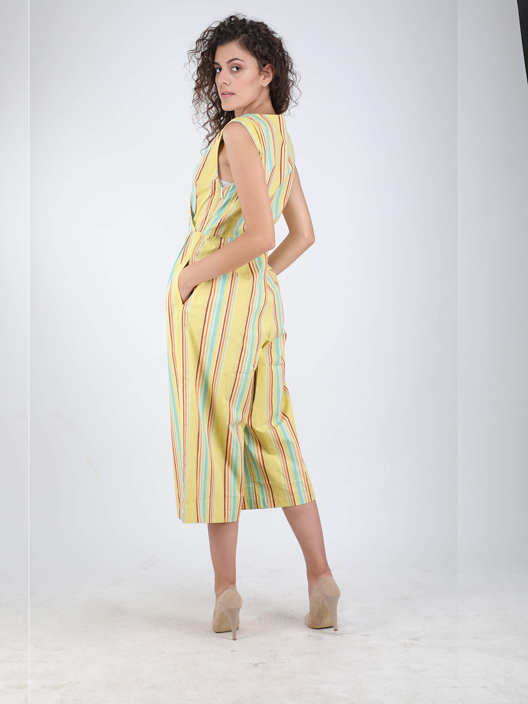 Lemon Zest Stripe Jumpsuit