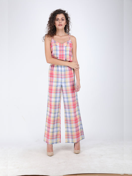 Sunset Dreams Plaid Jumpsuit