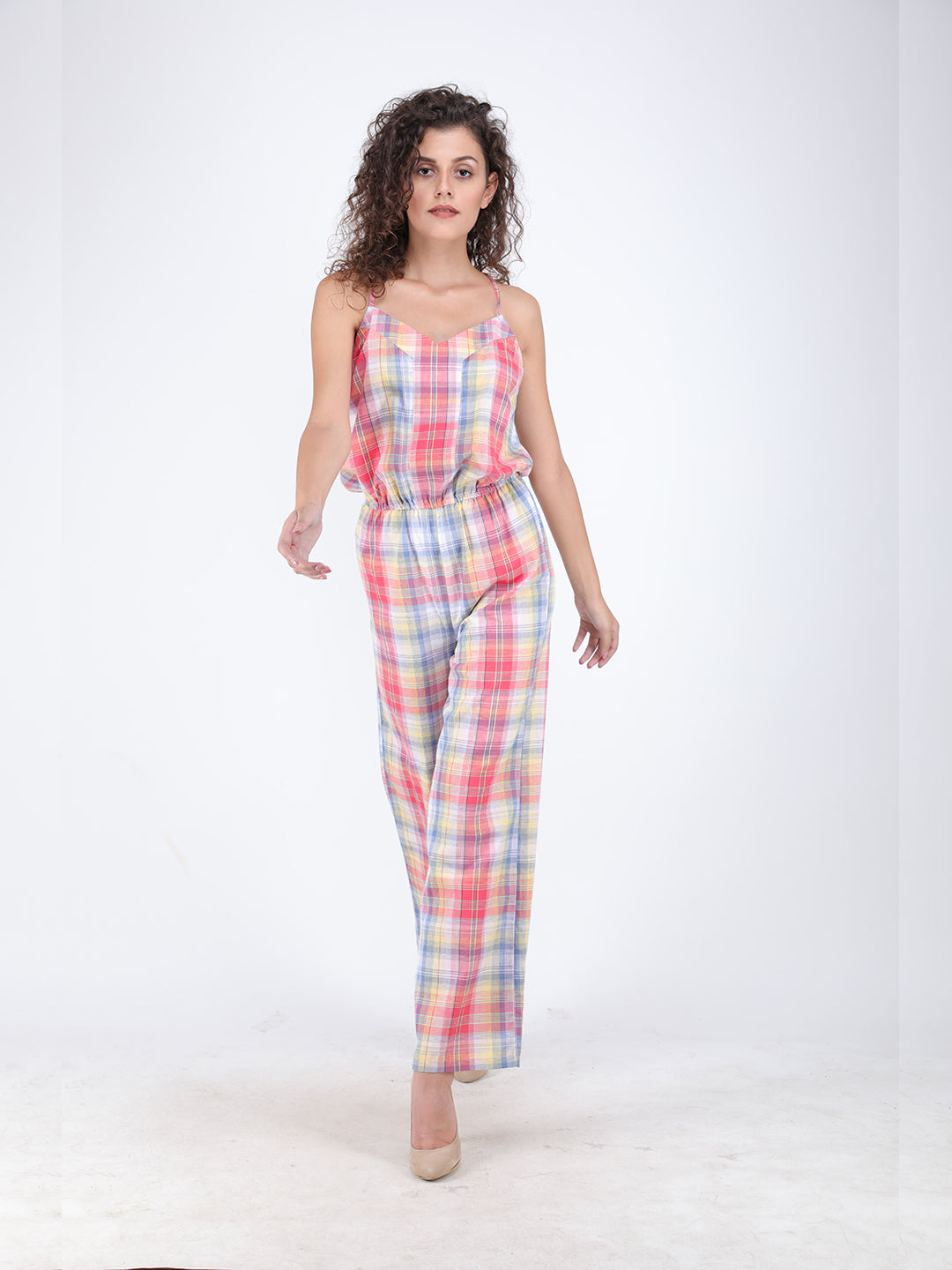 Sunset Dreams Plaid Jumpsuit