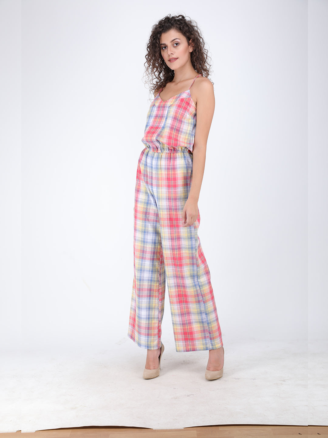 Sunset Dreams Plaid Jumpsuit