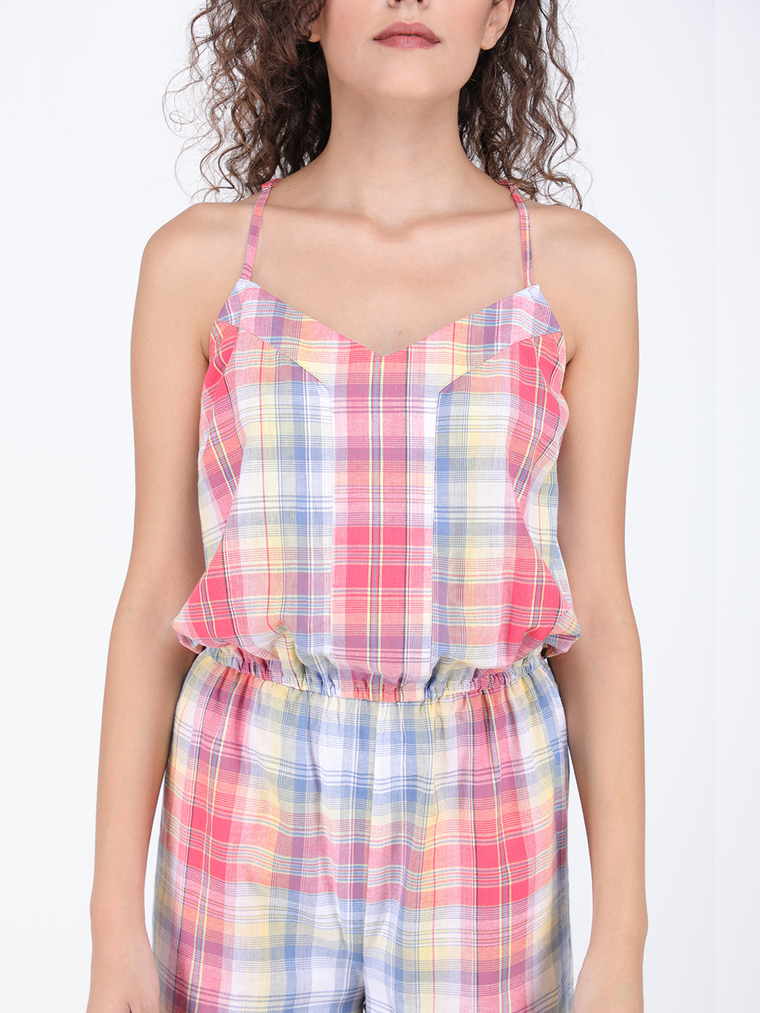 Sunset Dreams Plaid Jumpsuit
