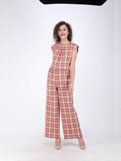 Peach Picnic Jumpsuit