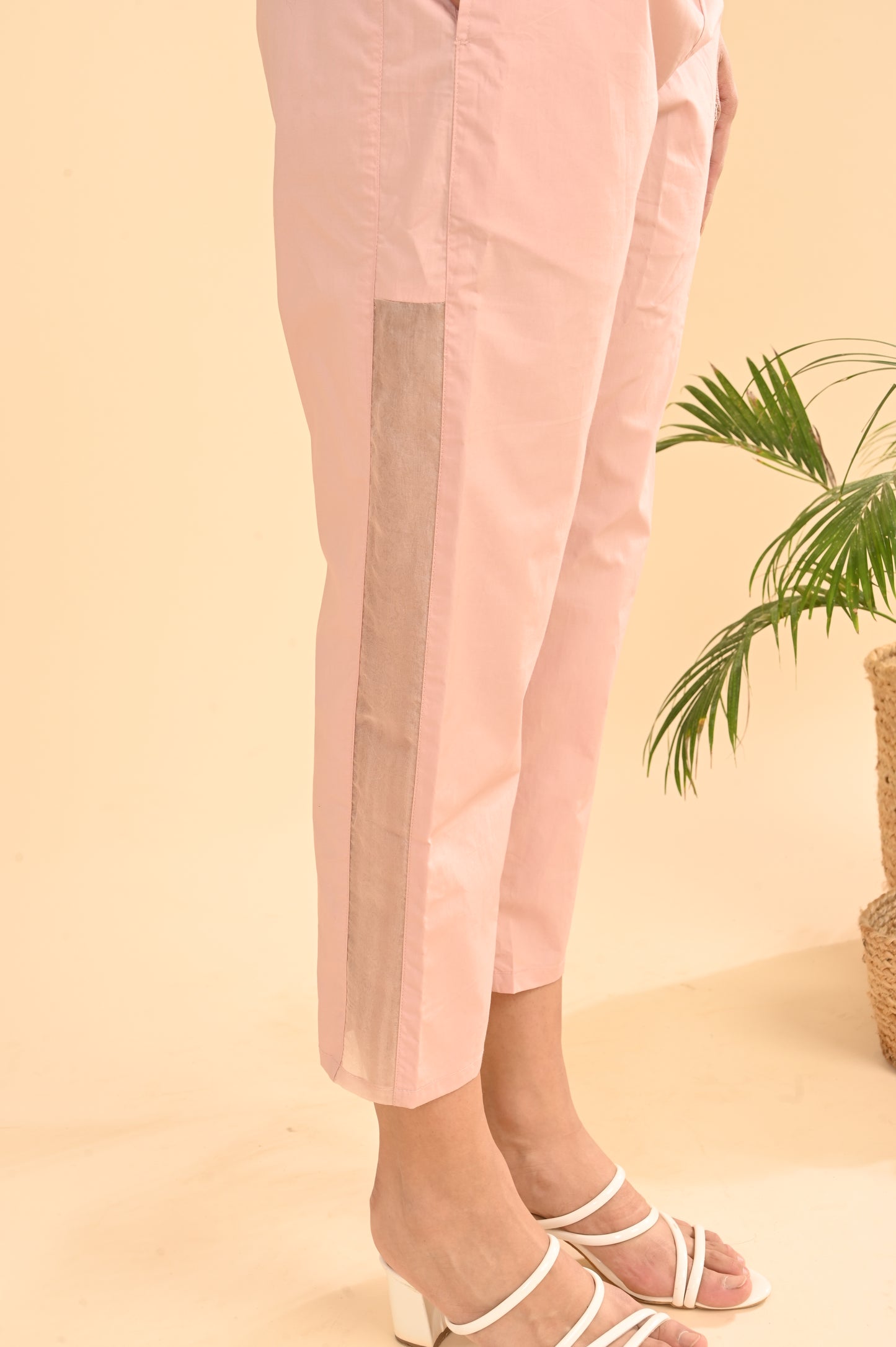 Cord Set In Pink Peach with Emb