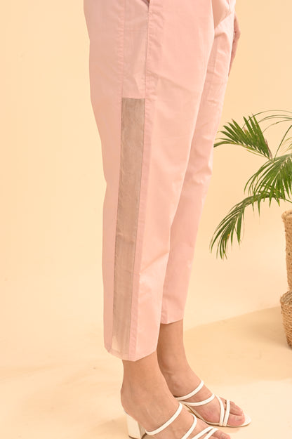 Cord Set In Pink Peach with Emb