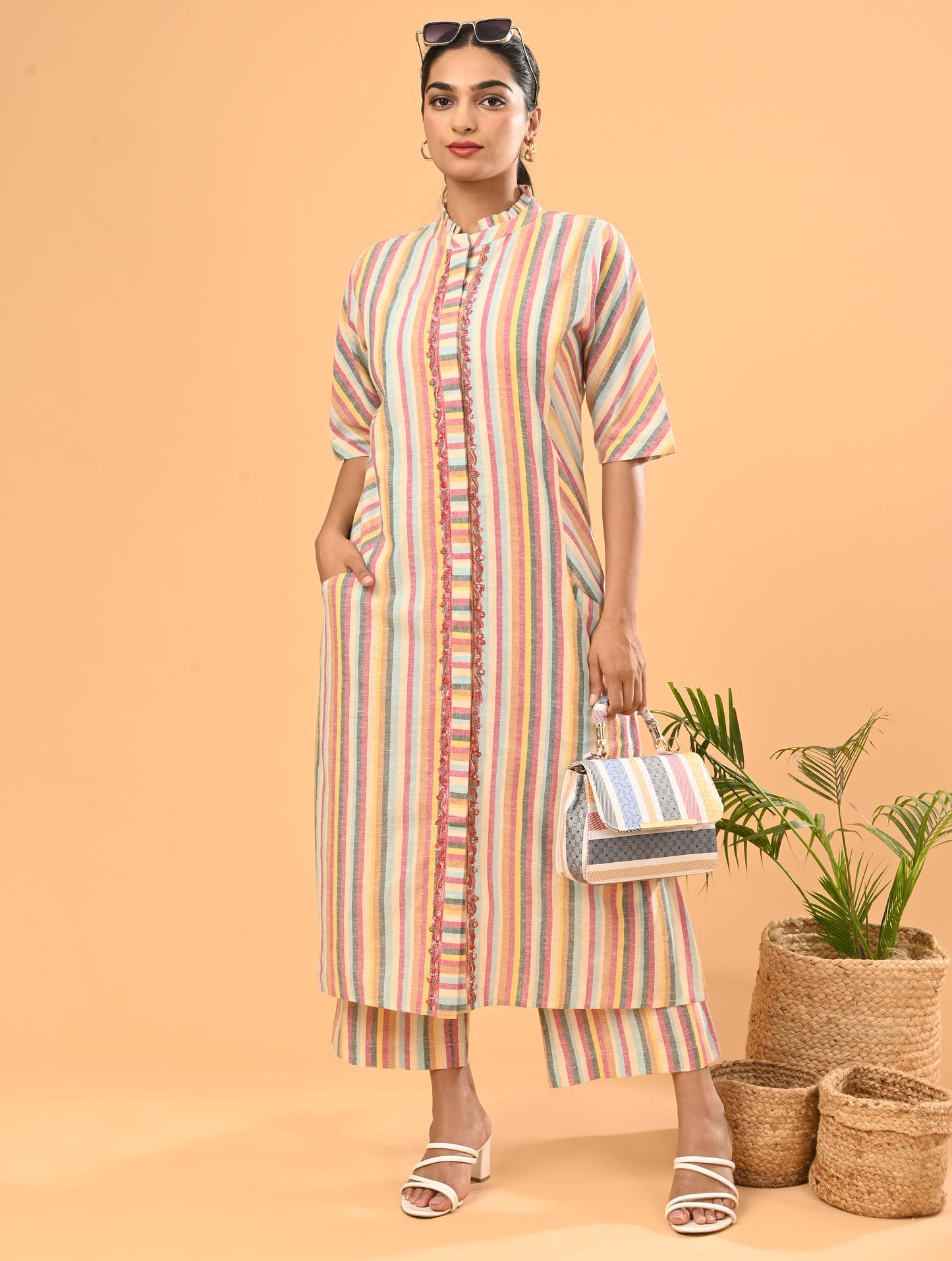 Multicolor Cotton Co-Ord Set