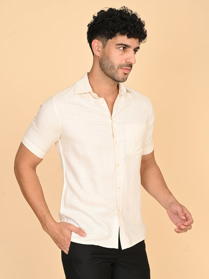 Half Sleeve Shirt in TC dobby Weave