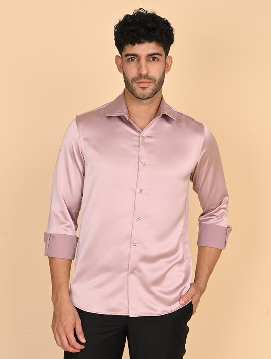 Blush Pink Silk Shirt