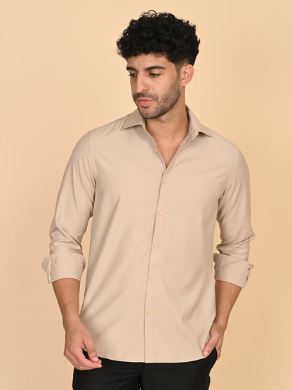 Full Sleeves Shirt Beige