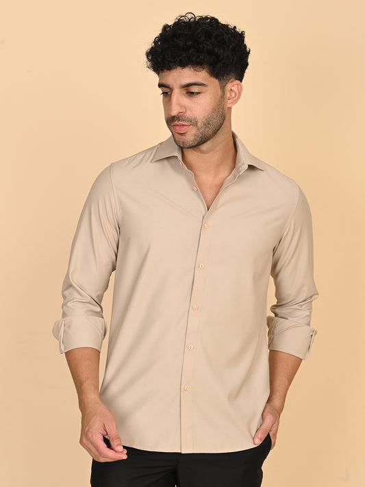 Full Sleeves Shirt Beige