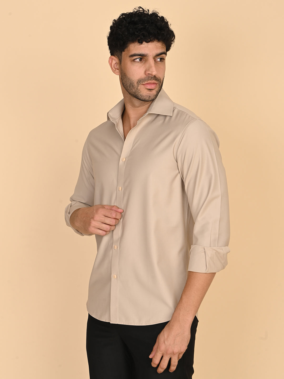 Full Sleeves Shirt Beige