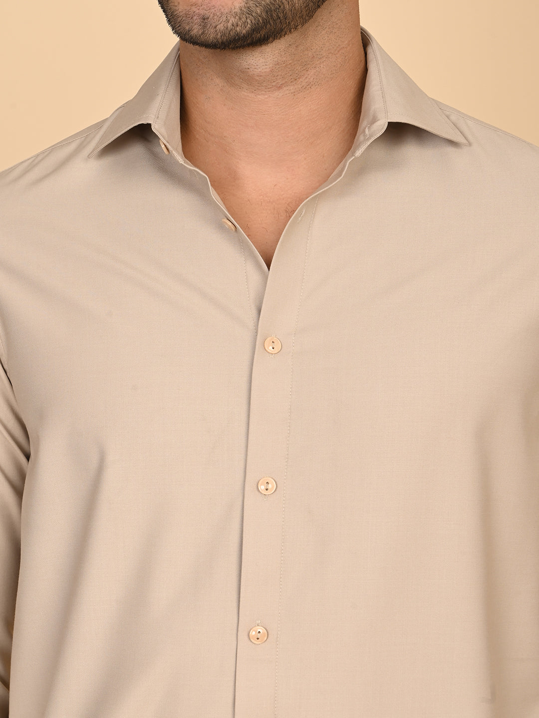 Full Sleeves Shirt Beige