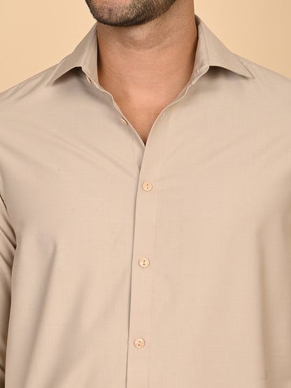 Full Sleeves Shirt Beige