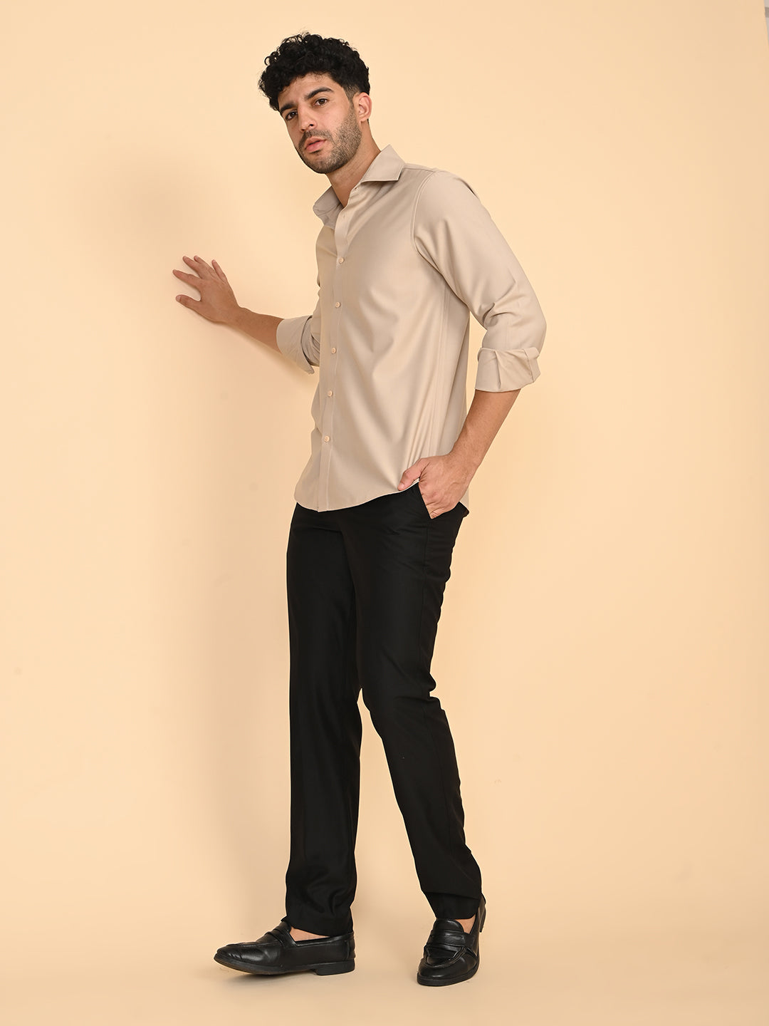 Full Sleeves Shirt Beige