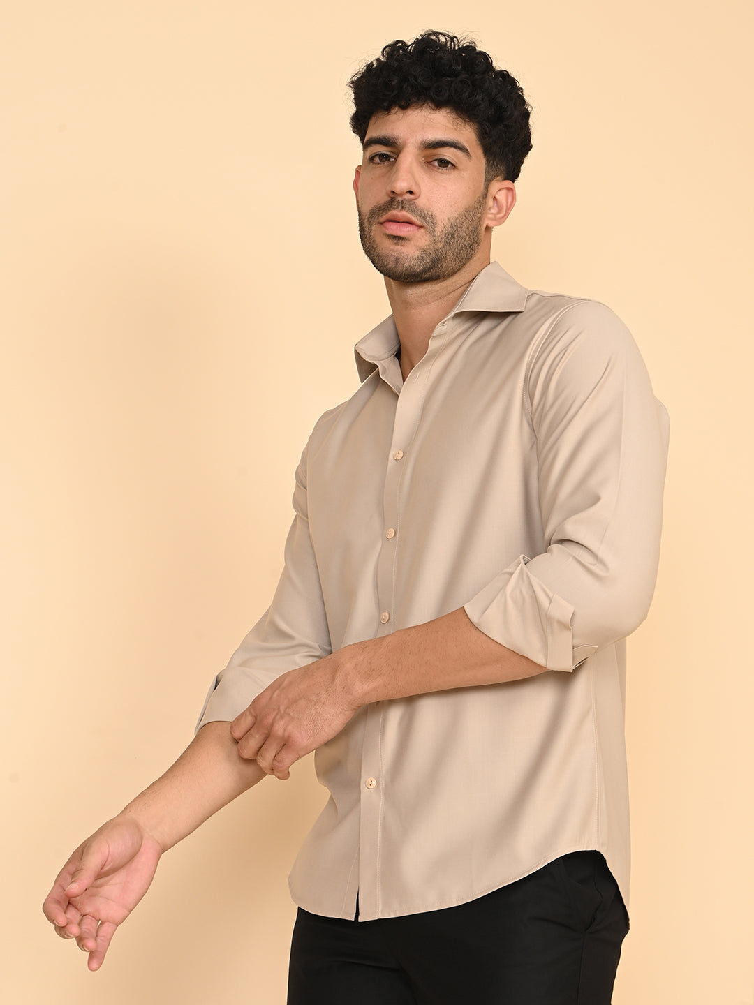 Full Sleeves Shirt Beige