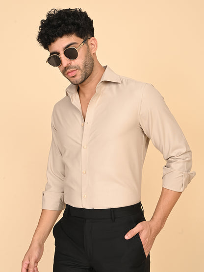 Full Sleeves Shirt Beige