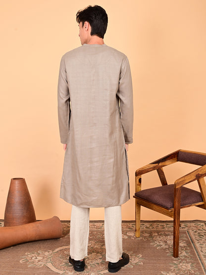 Silk Dobby Weave Long Kurta
