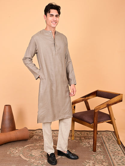 Silk Dobby Weave Long Kurta