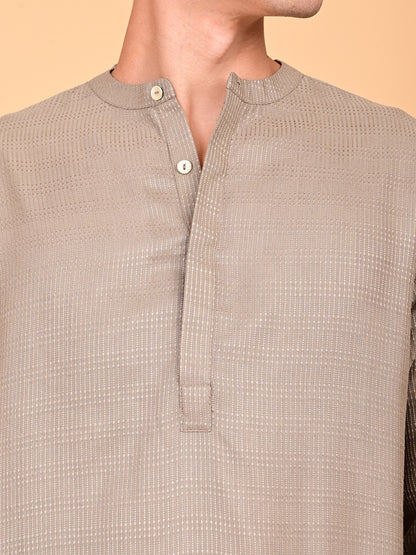 Silk Dobby Weave Long Kurta