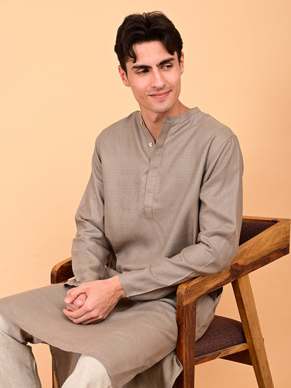 Silk Dobby Weave Long Kurta