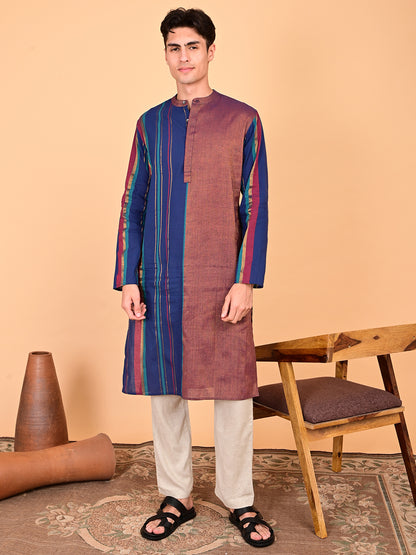 Kurta in Cotton Zari - Multicolour