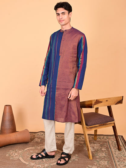 Kurta in Cotton Zari - Multicolour