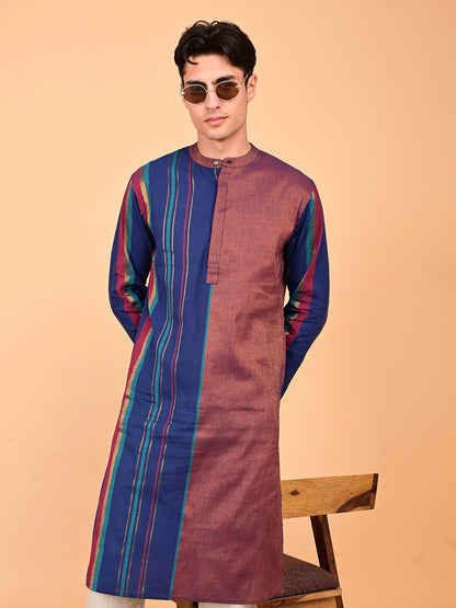 Kurta in Cotton Zari - Multicolour