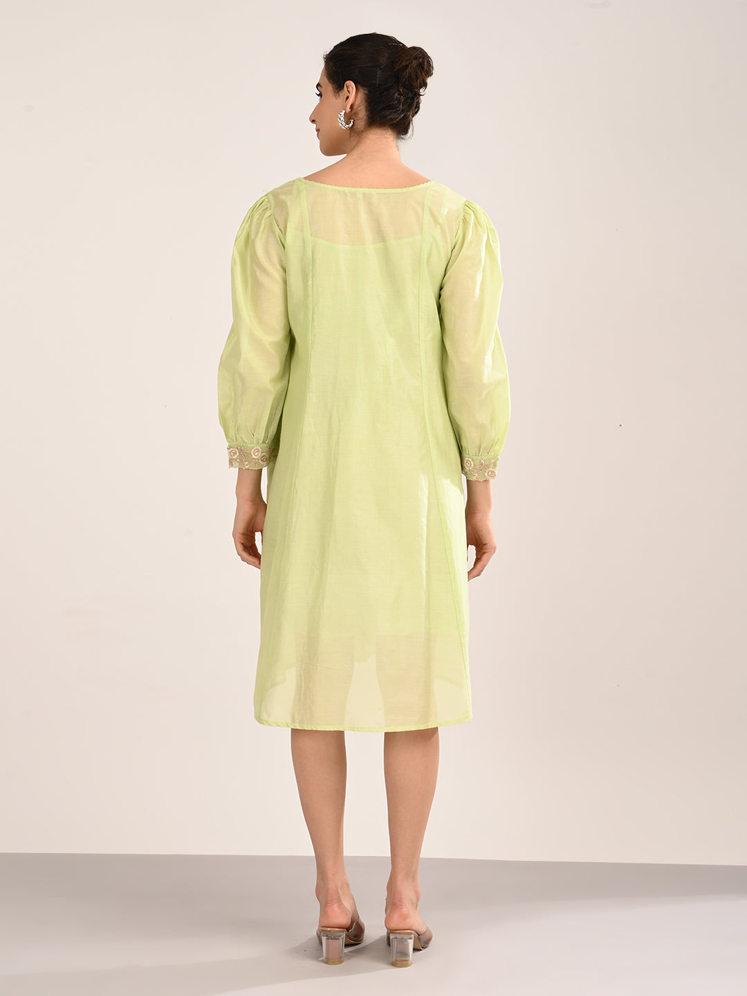 Mint Green Embroidery Dress