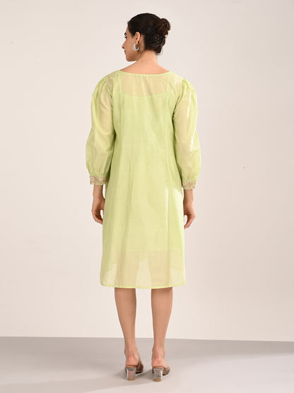 Mint Green Embroidery Dress