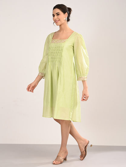 Mint Green Embroidery Dress