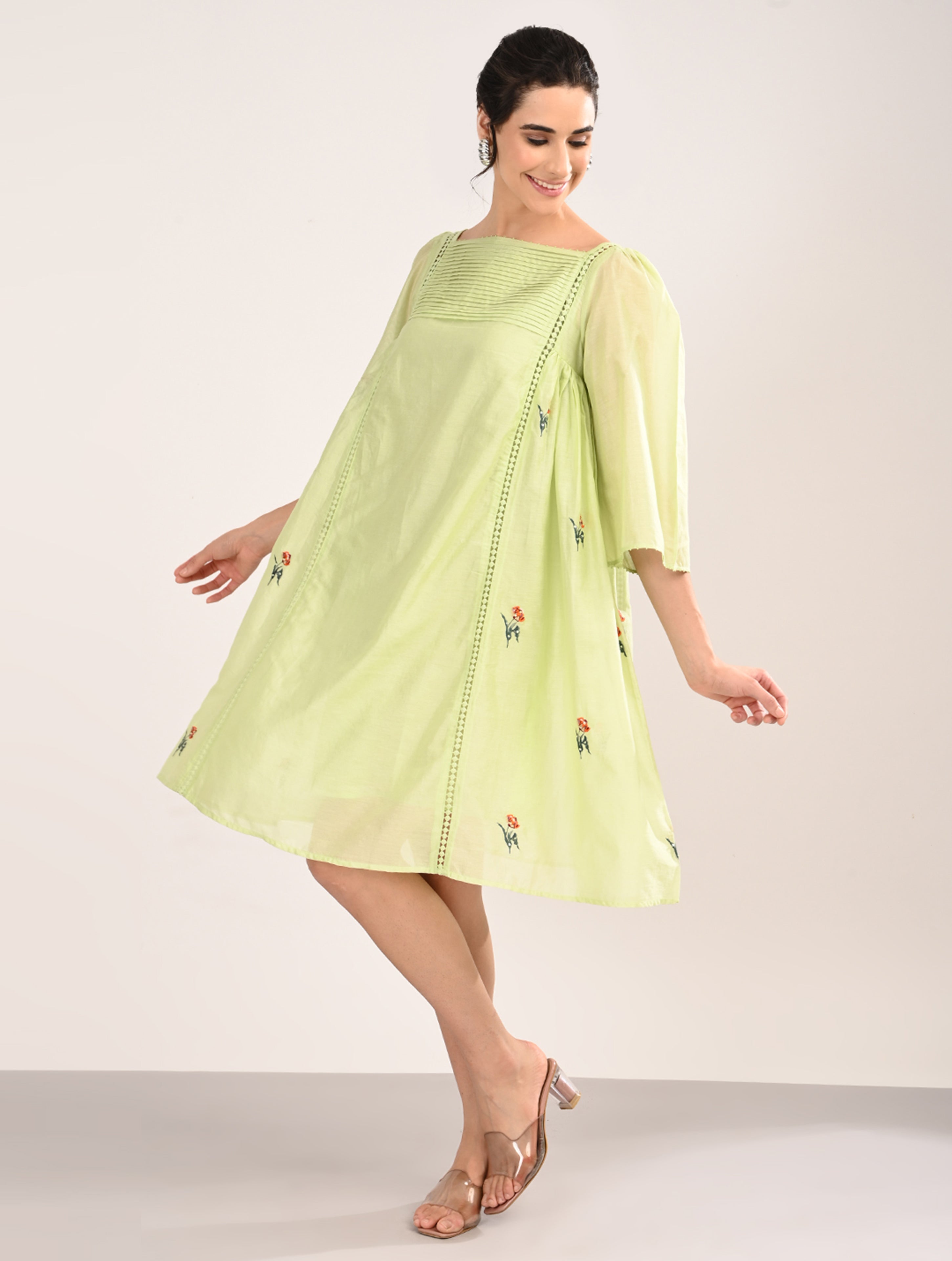 Mint Green A-Line Dress