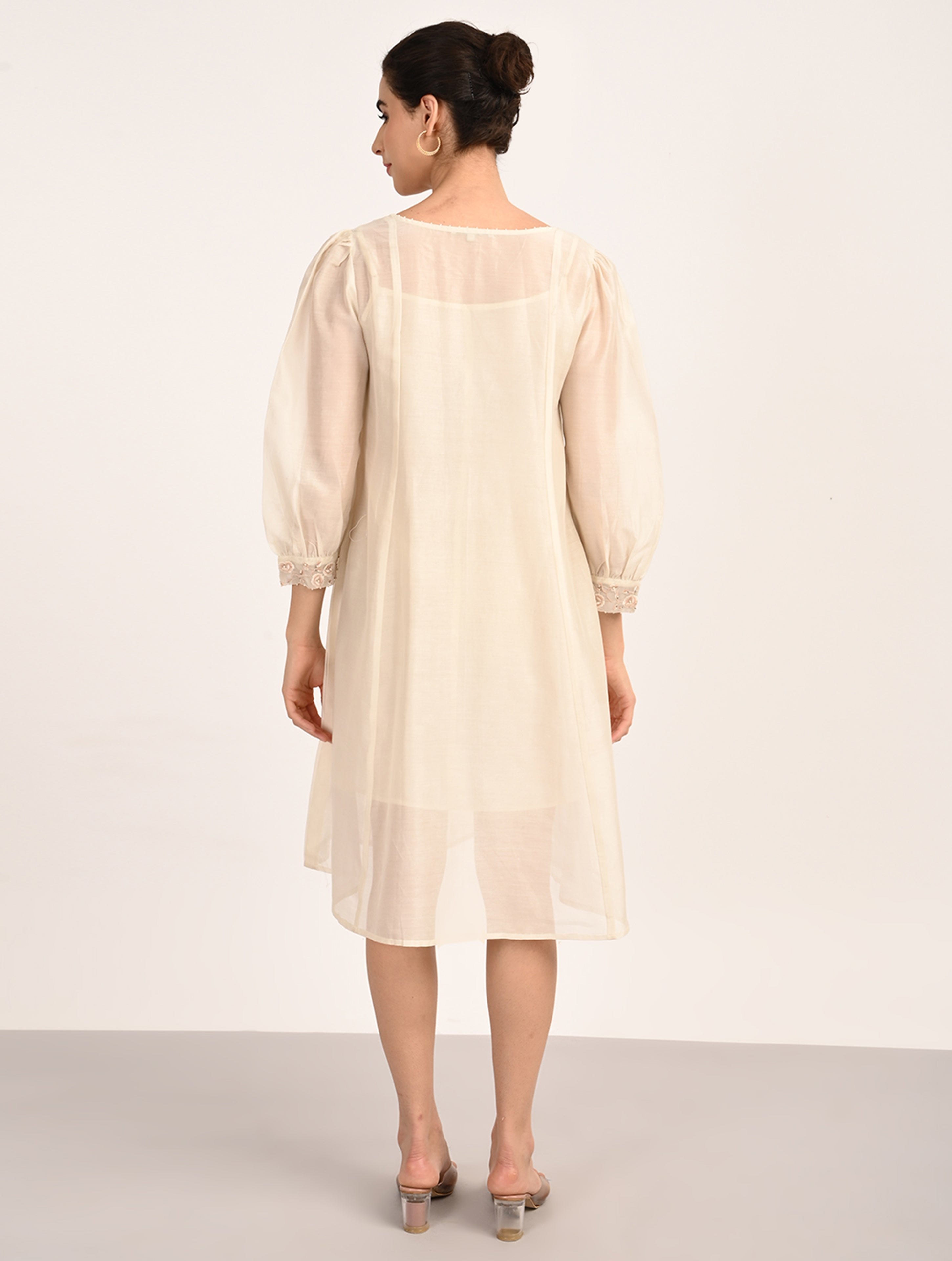 Ivory Embroidery Dress