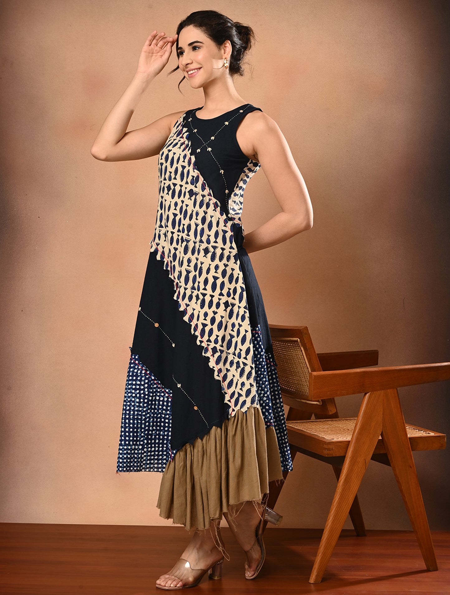 Handloom Cotton One piece Dress