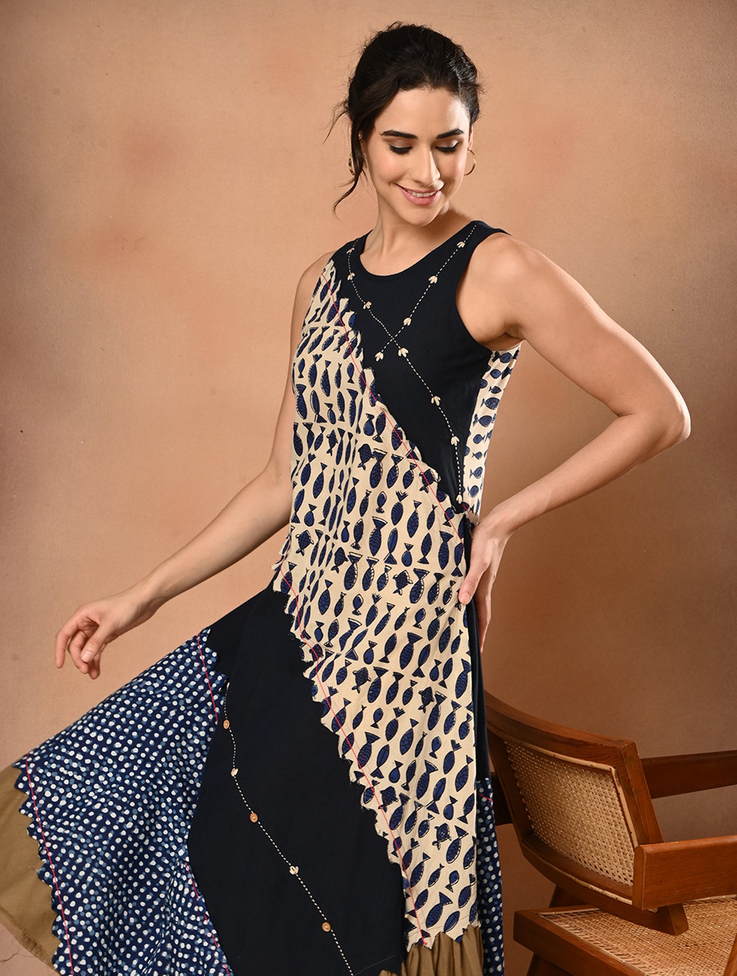 Handloom Cotton One piece Dress