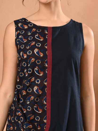 Dual Navy Midi in Handloom Cotton