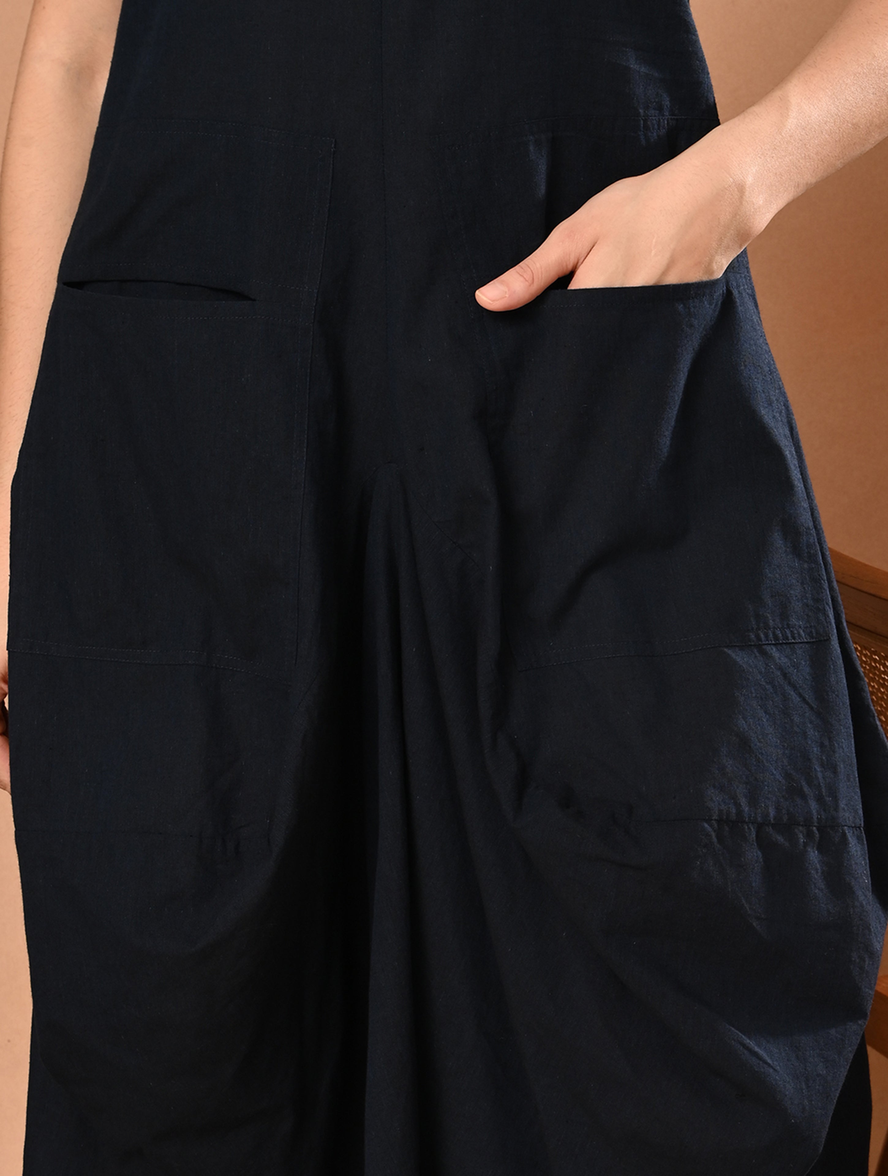Navy Blue Cotton Dress