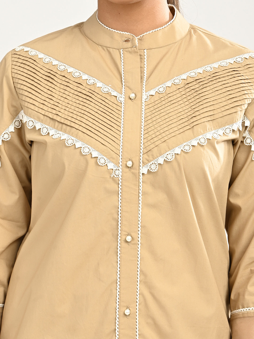 Beige Cotton Co-Ord Set