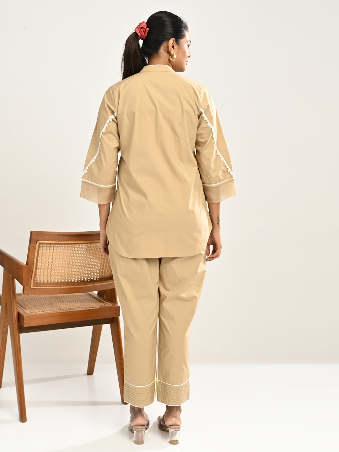 Beige Cotton Co-Ord Set