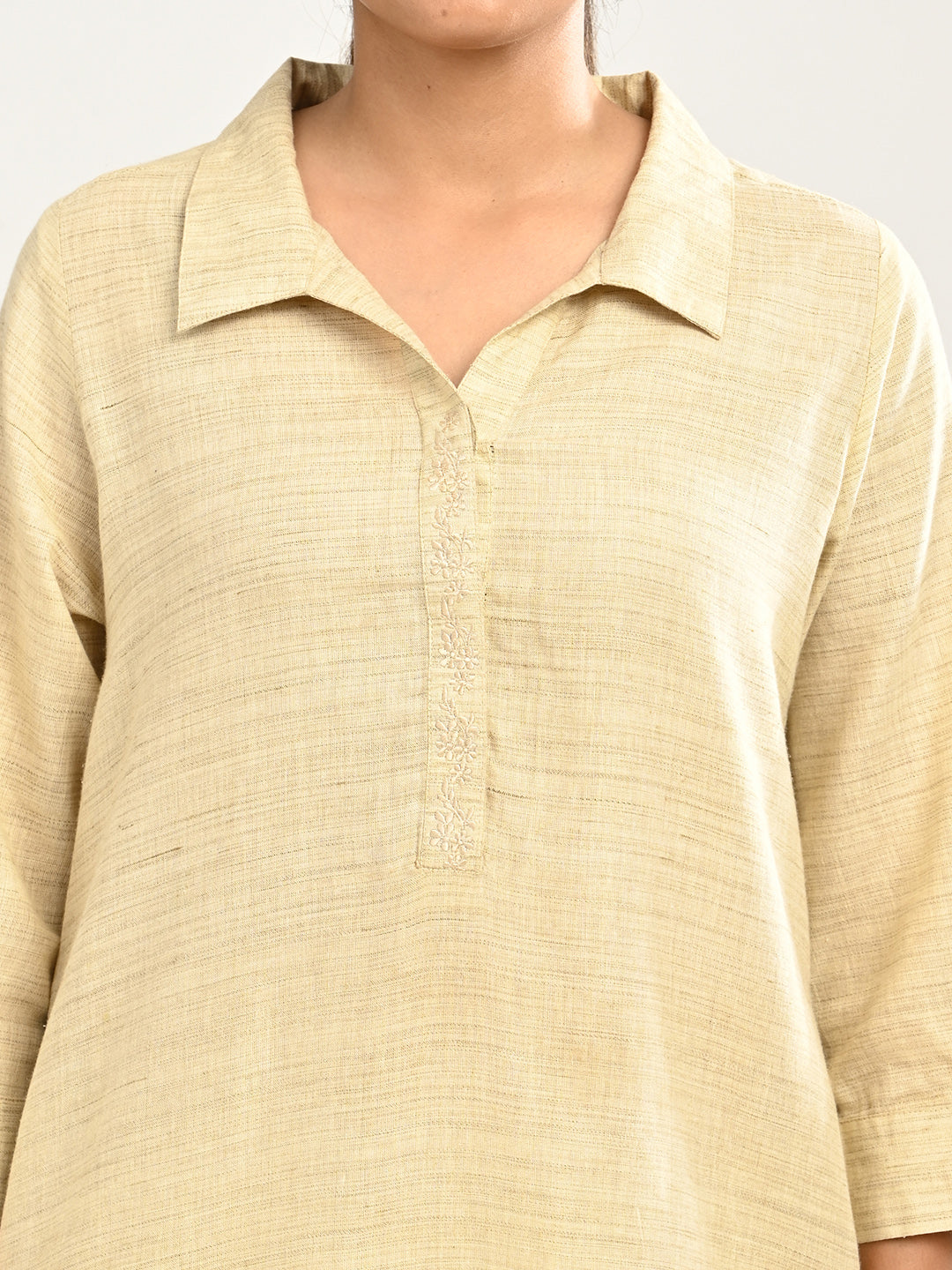 Linen Co-ord set in Natural color