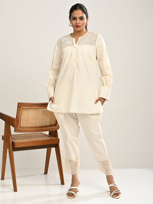 Ivory Cotton Co-ord Set