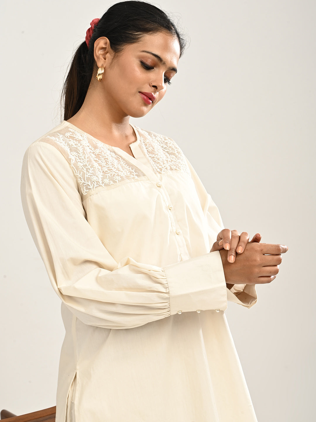 Ivory Cotton Co-ord Set