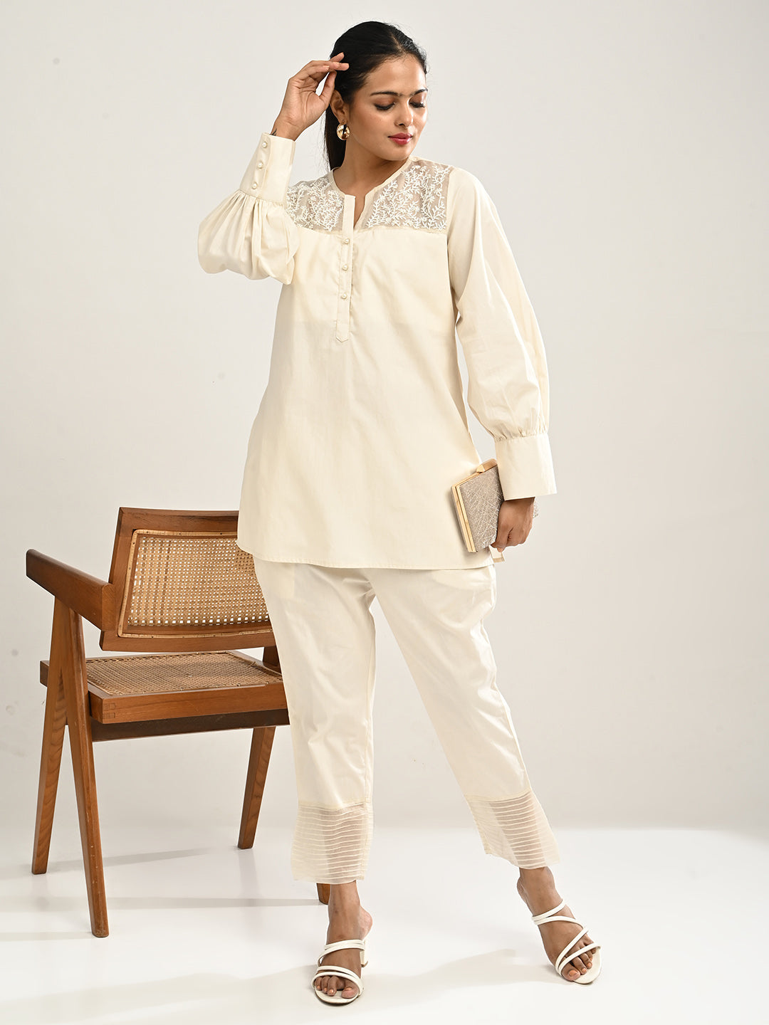 Ivory Cotton Co-ord Set