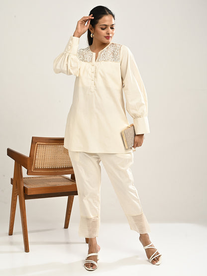 Ivory Cotton Co-ord Set