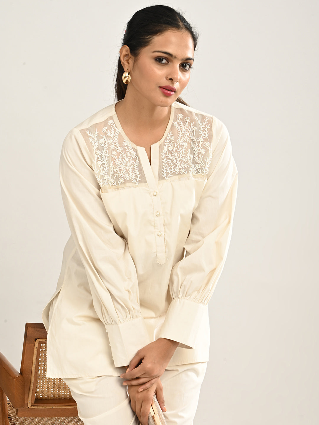 Ivory Cotton Co-ord Set