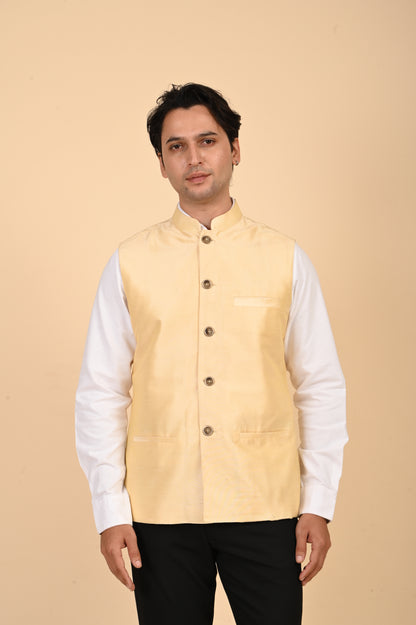 Men's Cream Nehru Jacket