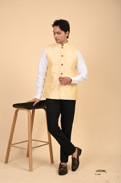 Men's Cream Nehru Jacket
